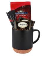 Custom 14 Oz. Cork Bottom Ceramic Mug Gift Set F