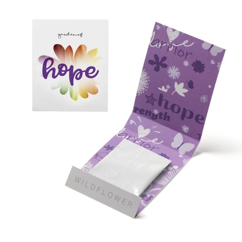 Custom Purple Garden of Hope Matchbook