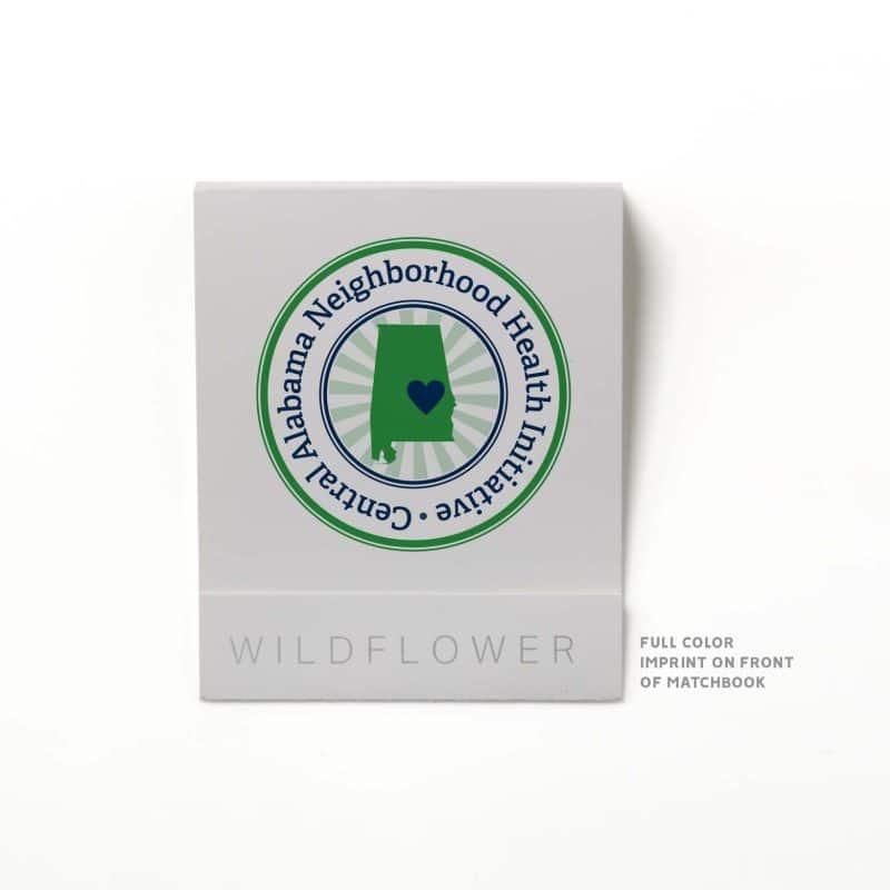 Custom Teal Blue Ribbon Garden of Hope Matchbook - 2