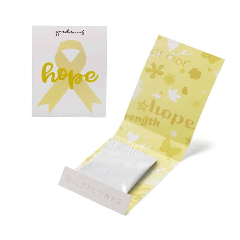 Custom Yellow Ribbon Garden of Hope Matchbook