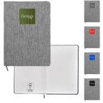 Custom Heathered Recycled Notebook with Metal Accent