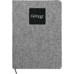 Custom Heathered Recycled Notebook with Metal Accent - 2