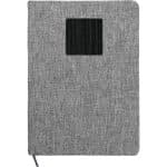 Custom Heathered Recycled Notebook with Metal Accent - 3