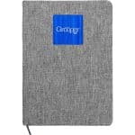 Custom Heathered Recycled Notebook with Metal Accent - 4