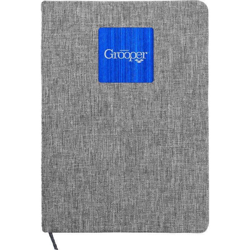 Custom Heathered Recycled Notebook with Metal Accent - 4