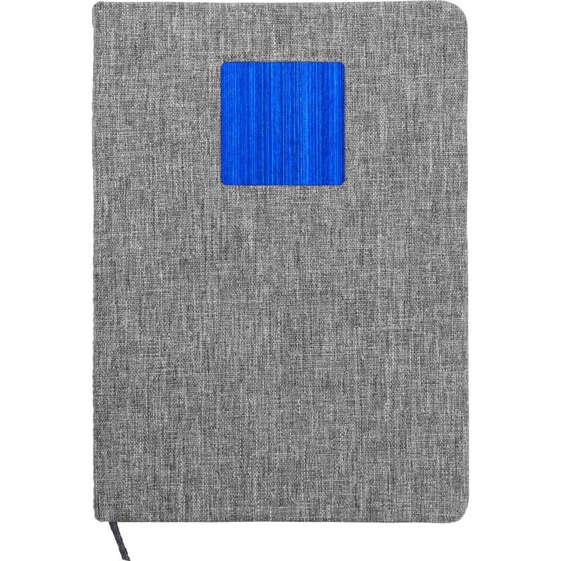 Custom Heathered Recycled Notebook with Metal Accent - 5