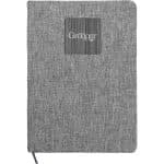 Custom Heathered Recycled Notebook with Metal Accent - 6