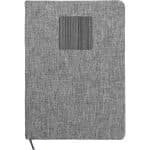 Custom Heathered Recycled Notebook with Metal Accent - 7
