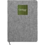 Custom Heathered Recycled Notebook with Metal Accent - 8