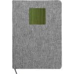 Custom Heathered Recycled Notebook with Metal Accent - 9