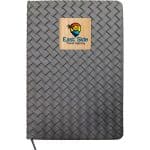 Custom Woven Notebook with Bamboo Accent - 2