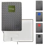 Custom Woven Notebook with Metal Accent