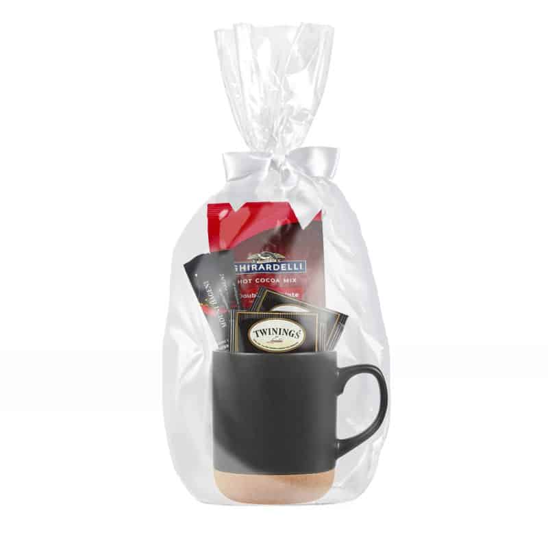 Custom 14 Oz. Cork Bottom Ceramic Mug Gift Set F - 2