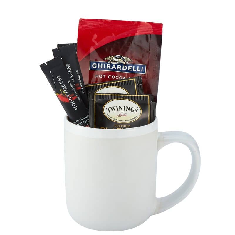 Custom 16 Oz. Ceramic Mug Gift Set F with Coffee - 1