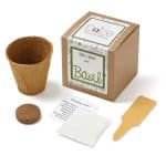 Custom Basil Growables Planter in Kraft Gift Box w/Seeds
