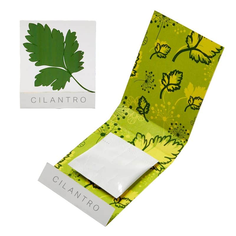 Custom Cilantro Seed Matchbook