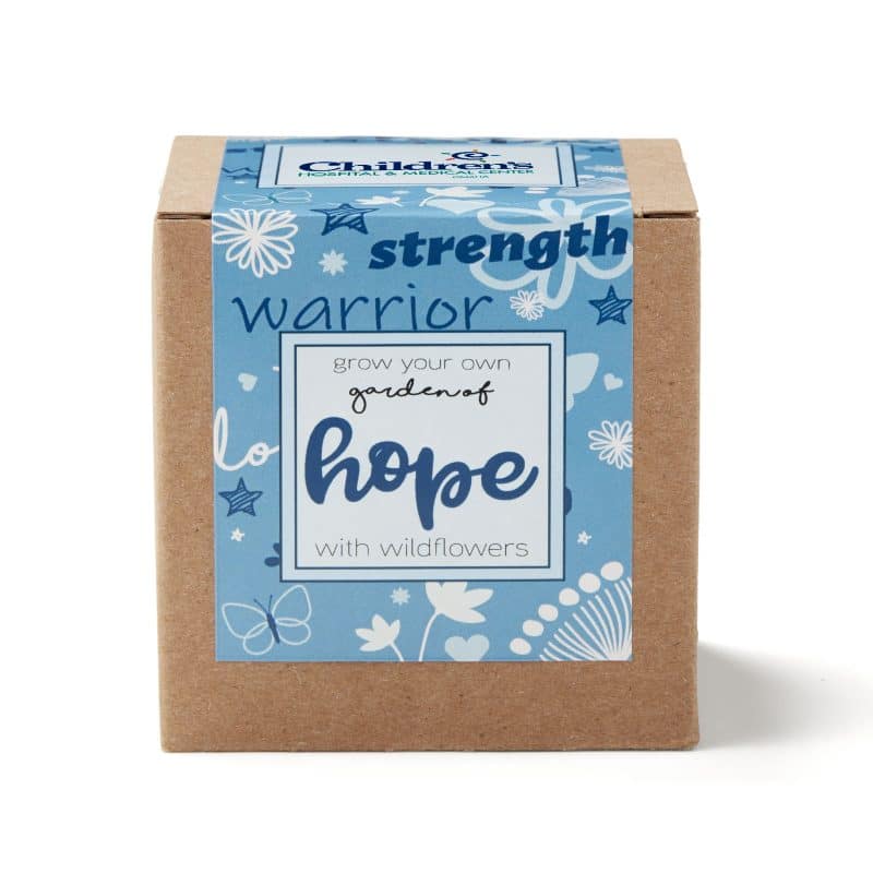 Custom Garden of Hope Planter in Kraft Gift Box (Blue) - 2