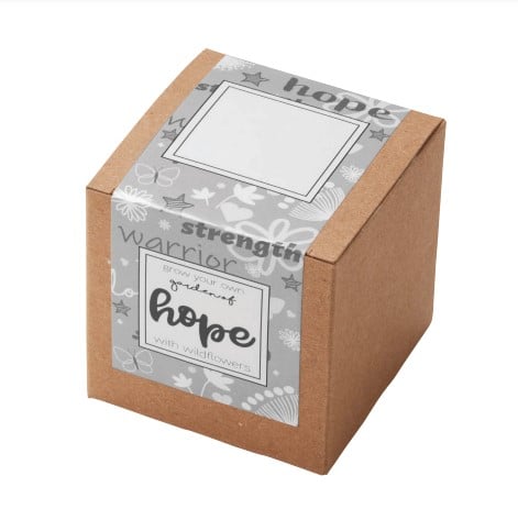 Custom Garden of Hope Planter in Kraft Gift Box (Gray) - 1