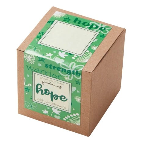 Custom Garden of Hope Planter in Kraft Gift Box (Green) - 1