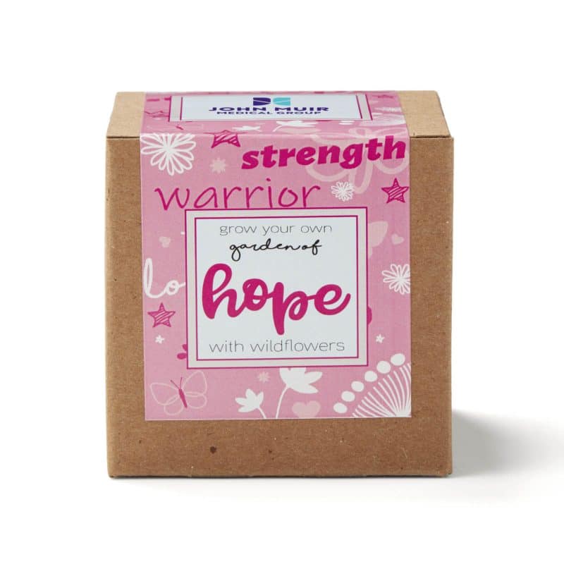 Custom Garden of Hope Planter in Kraft Gift Box (Pink) - 2