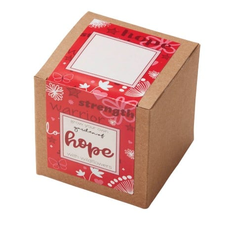 Custom Garden of Hope Planter in Kraft Gift Box (Red) - 1