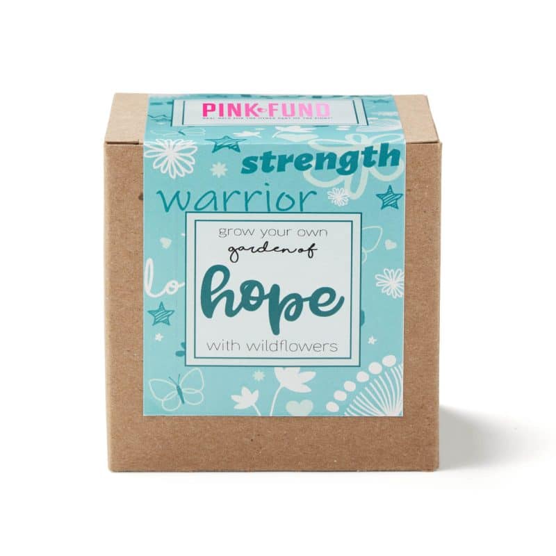 Custom Garden of Hope Planter in Kraft Gift Box (Teal Blue) - 2