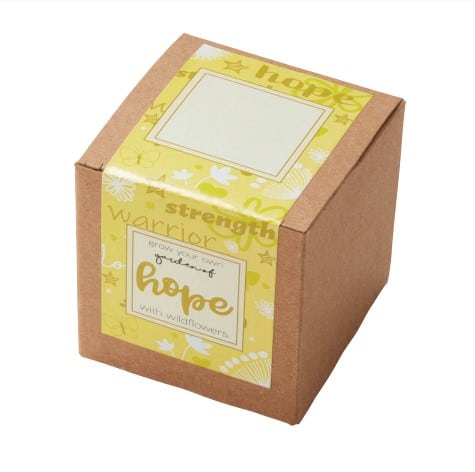 Custom Garden of Hope Planter in Kraft Gift Box (Yellow) - 1
