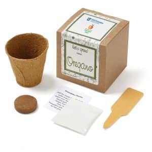Custom Growables Planter In Kraft Gift Box w/Seeds (Oregano)
