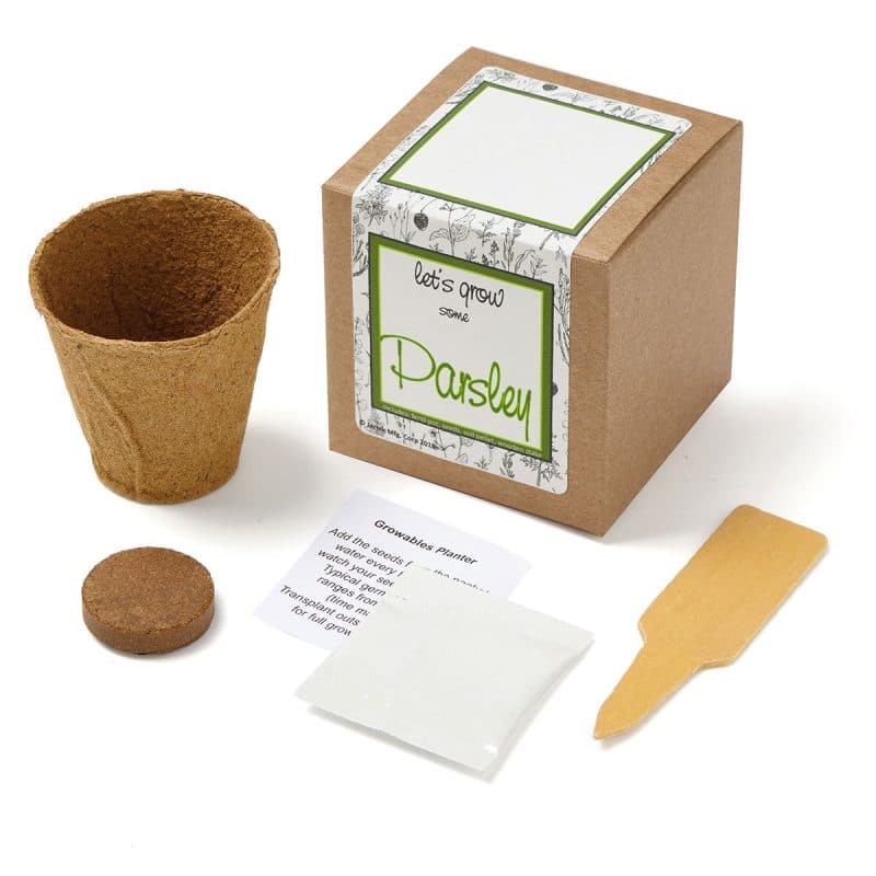 Custom Growables Planter In Kraft Gift Box w/Seeds (Parsley) - 2