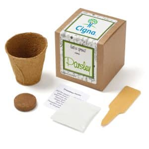 Custom Growables Planter In Kraft Gift Box w/Seeds (Parsley)