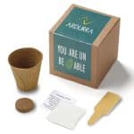 Custom Inspirational Leaf Planter in Kraft Gift Box