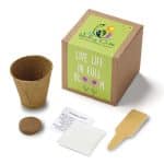 Custom Inspirational Live Life in Full Bloom Planter in Kraft Gift Box