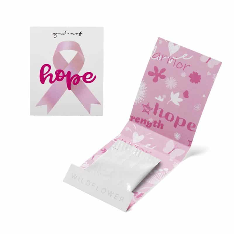 Custom Pink Ribbon Garden of Hope Matchbook
