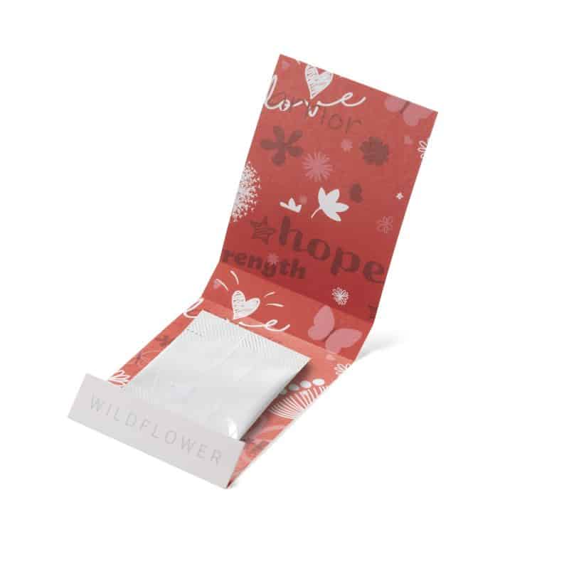 Custom Red Ribbon Garden of Hope Matchbook - 2