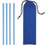 Custom Reusable Straws in Full Color Drawstring Pouch - 1