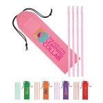 Custom Reusable Straws in Full Color Drawstring Pouch