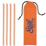 Custom Reusable Straws in Full Color Drawstring Pouch - 2
