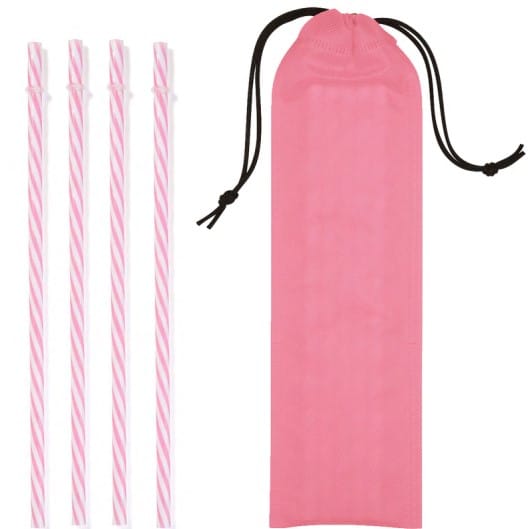 Custom Reusable Straws in Full Color Drawstring Pouch - 9