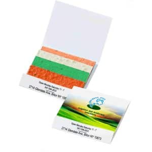Custom Seed Paper Matchbook Color Stack w/Wildflower Seeds