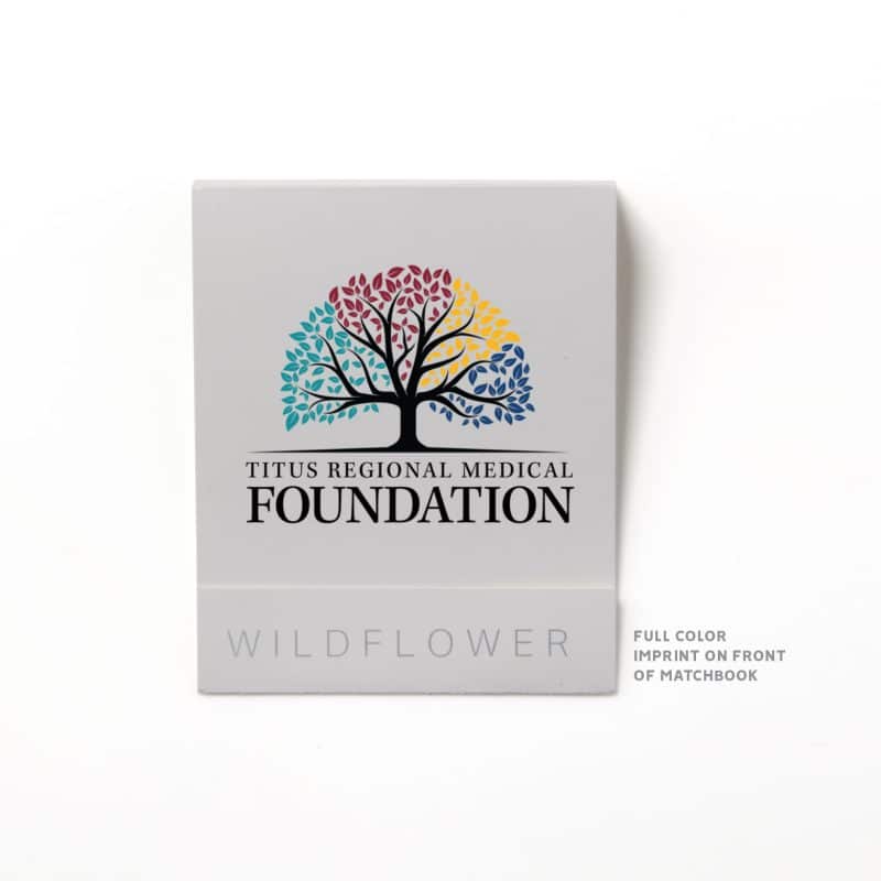 Custom Teal Blue Garden of Hope Matchbook - 2