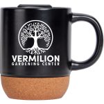 Custom Cork Bottom Ceramic Mug 13 Oz With Lid - 1