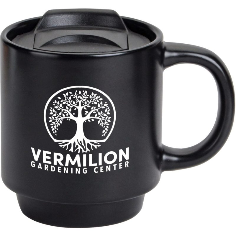 Custom Cork Bottom Ceramic Mug 13 Oz With Lid - 3