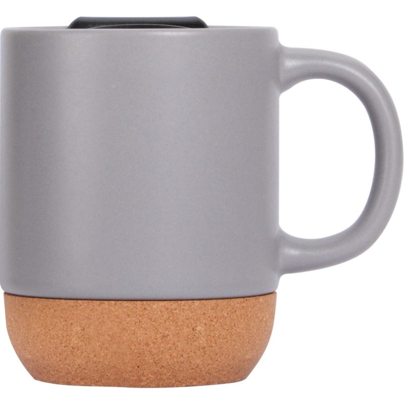 Custom Cork Bottom Ceramic Mug 13 Oz With Lid - 7