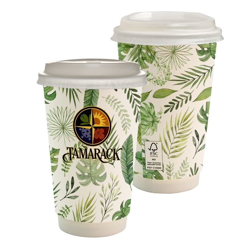 Custom 16 oz. Full Color Earth Paper Cup With Lid