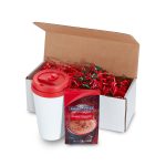 Custom 16 Oz. Biodegradable Tumbler- Gift Boxed w/8 Oz. Hot Chocolate Mix - 1