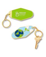 Custom Earth Day Globe Metal Keychain