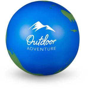 Custom Globe Earth Super Squish Stress Ball Sensory Toy