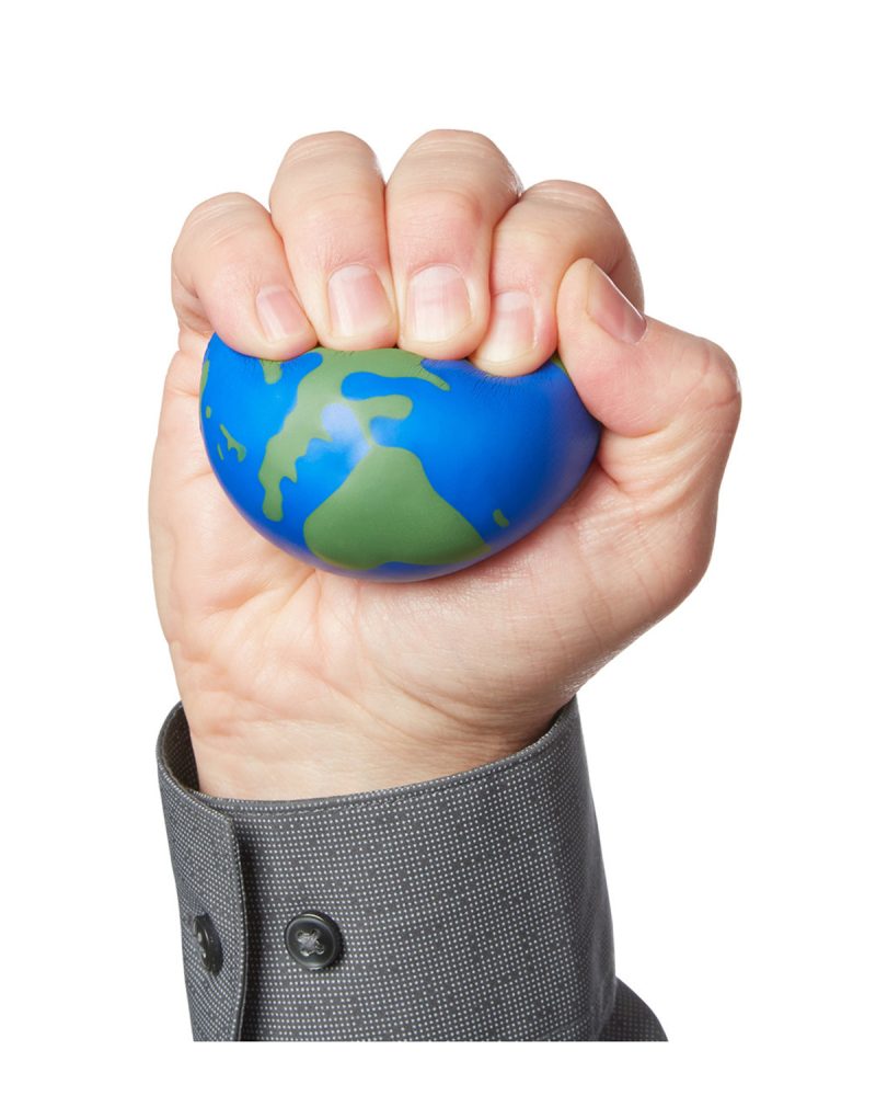 Custom Globe Earth Super Squish Stress Ball Sensory Toy - 4