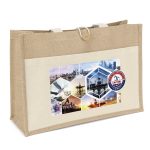 Custom Riley™ Jute Tote - ColorVista - 2