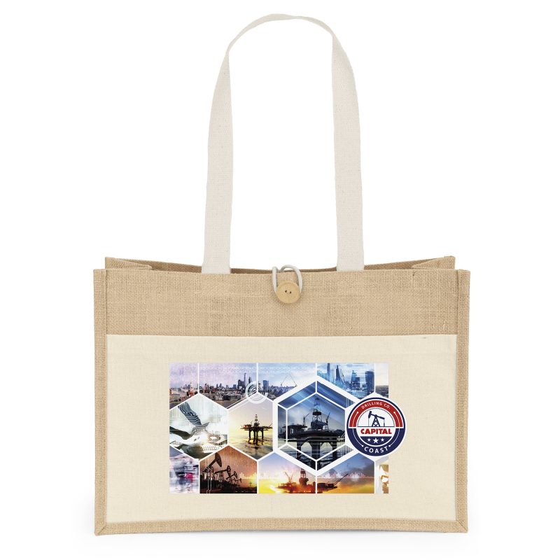 Riley™-Jute-Tote-ColorVista-CV81JUT1712 Custom Riley™ Jute Tote - ColorVista